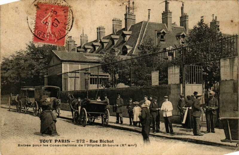 Carte postale ancienne Tout Paris 10e 272 Rue Bichat. Hopital Saint-Louis F. Fleury à Paris 10e