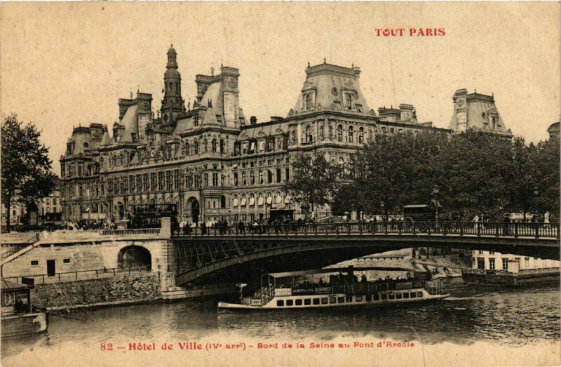 Carte postale ancienne Tout Paris 4e 82 Hotel de Ville. F. Fleury à Paris 4e