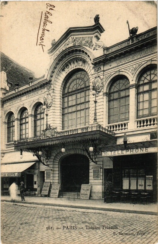Carte postale ancienne Théâtre Trianon à Paris 18e
