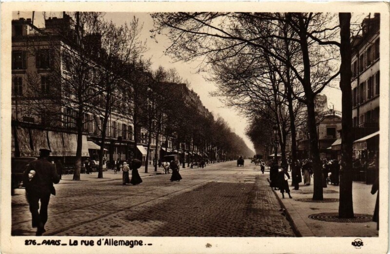 Carte postale ancienne La rue d'Allemagne à Paris 19e