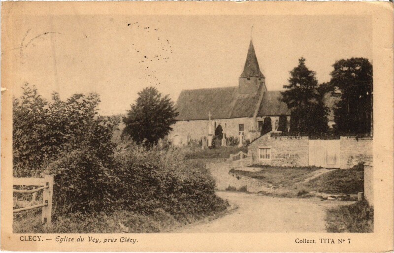 Carte postale ancienne Le Vey Eglise au Vey