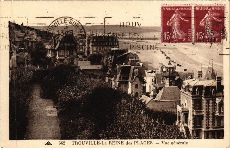 Carte postale ancienne Trouville-sur-Mer Vue Generale à Trouville-sur-Mer