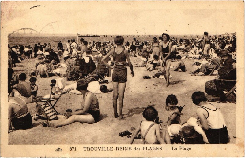Carte postale ancienne Trouville-sur-Mer La Plage à Trouville-sur-Mer