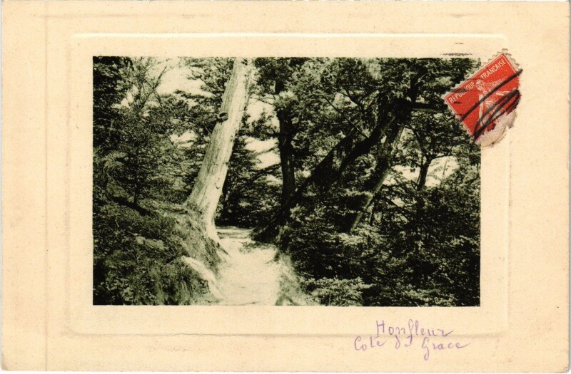 Carte postale ancienne Honfleur Cote du Grace à Honfleur