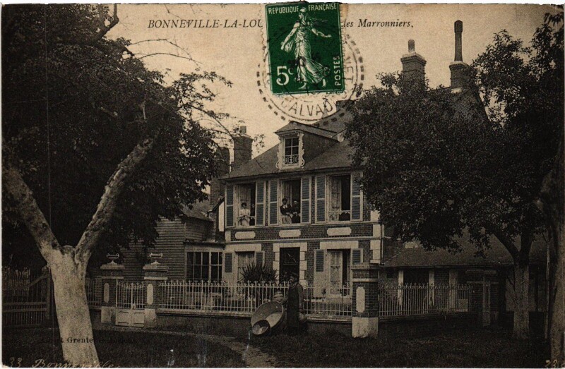 Carte postale ancienne Bonneville-la-Louvet Chalet des Marronniers à Bonneville-la-Louvet