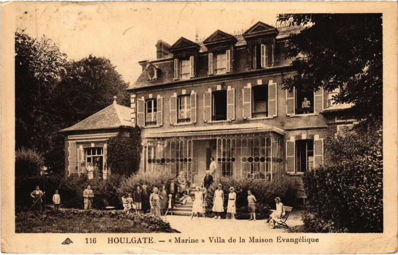 Carte postale ancienne Houlgate Marine Villa de la Maison Evangelique à Houlgate