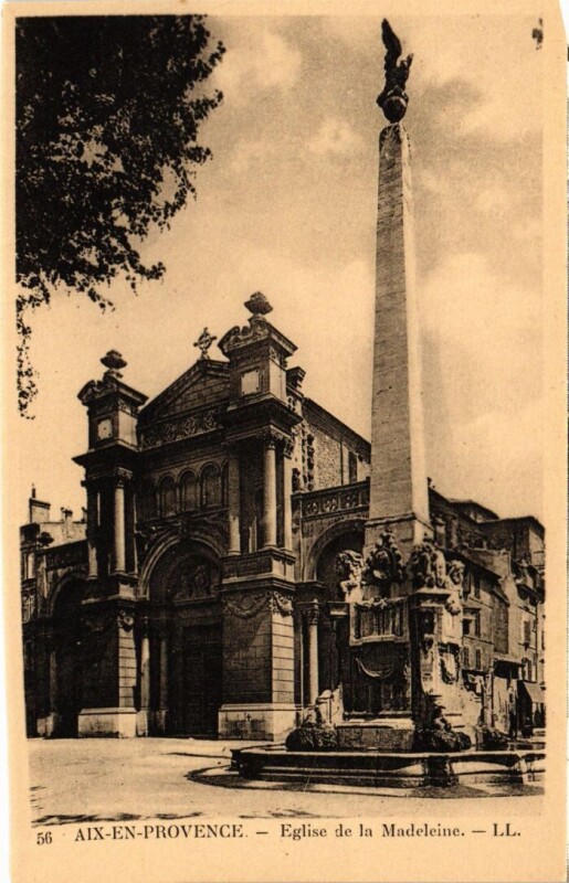 Carte postale ancienne Aix-en-Provence Eglise de la Madeleine à Aix-en-Provence