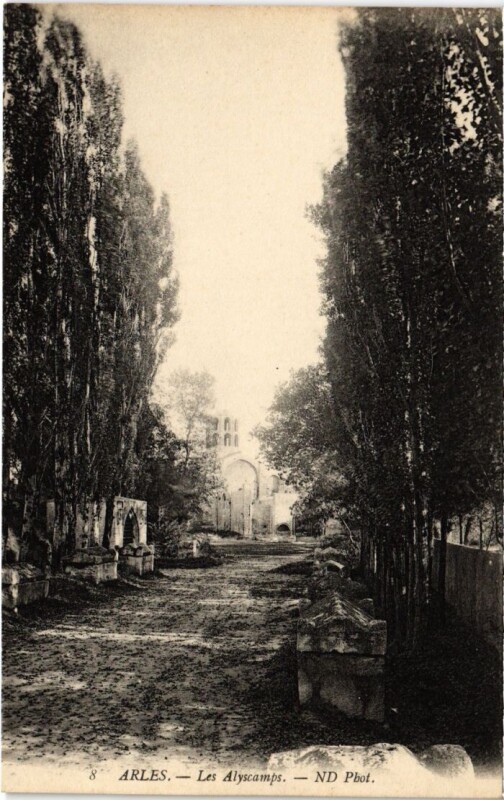 Carte postale ancienne Arles Les Alyscamps à Arles
