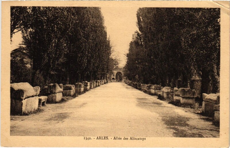 Carte postale ancienne Arles Allee des Alyscamps à Arles