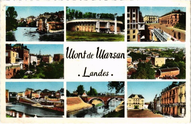 Carte postale ancienne Mont-De-Marsan Bords du Midou Vue Generale France à Mont-de-Marsan