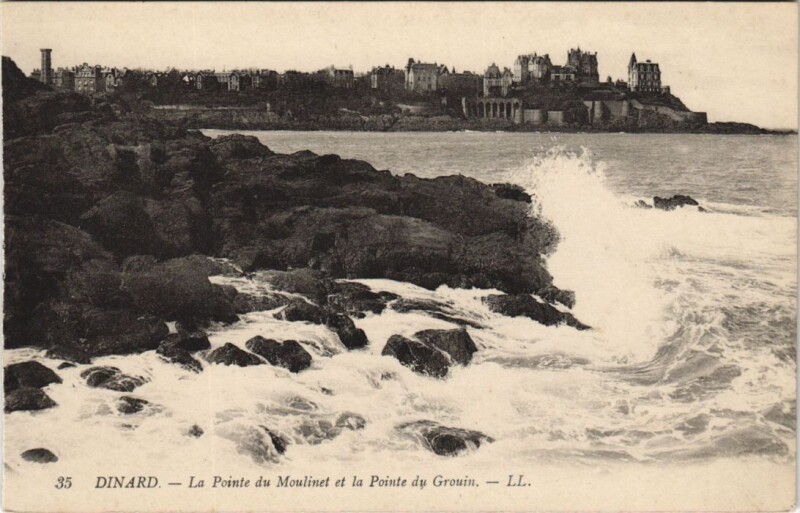 Carte postale ancienne Dinard Pointe du Mouline , Pointe du Grouin à Dinard