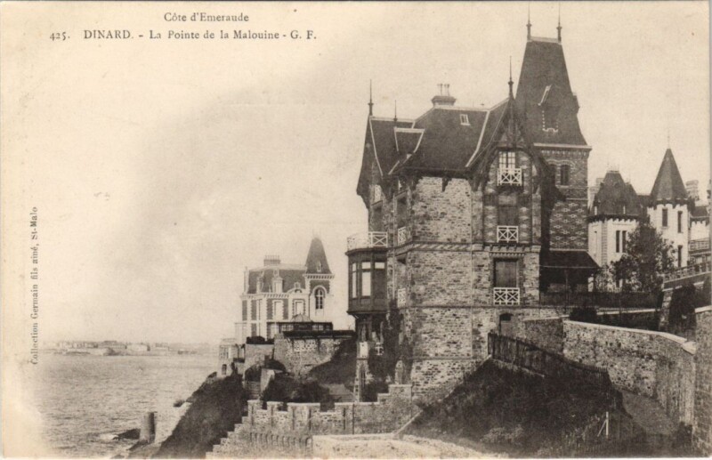 Carte postale ancienne Dinard Pointe de la Malouine à Dinard