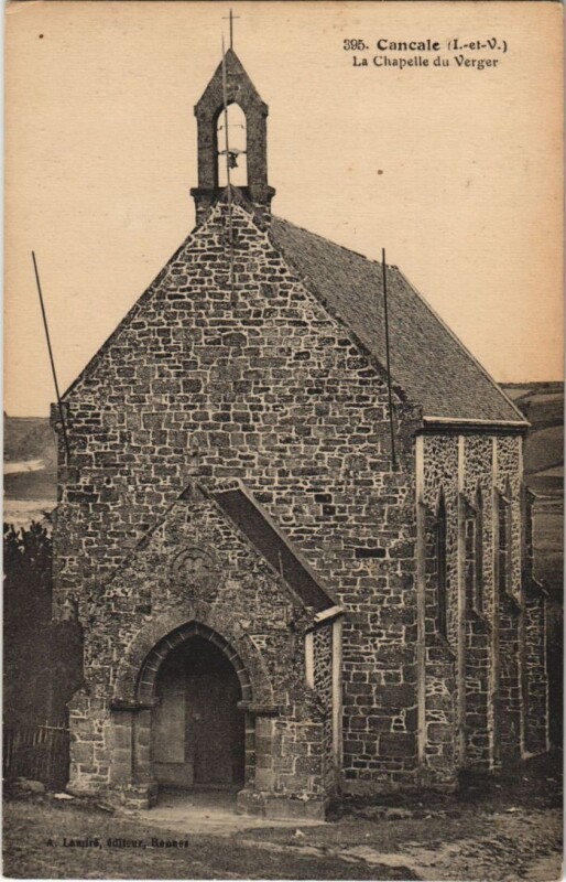 Carte postale ancienne Cancale Chapelle du Verger à Cancale