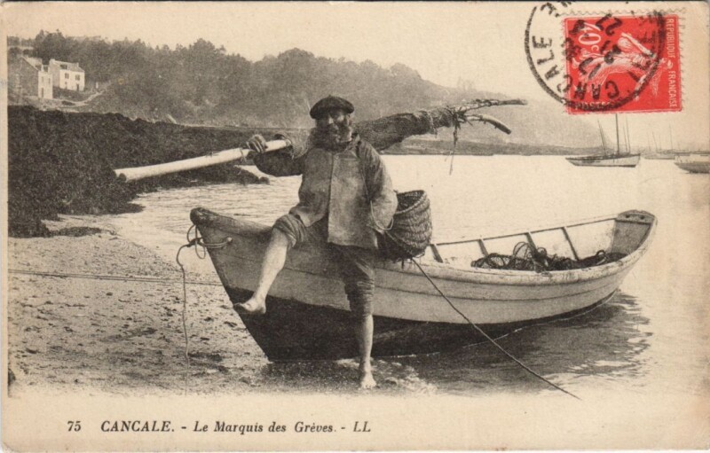Carte postale ancienne Cancale Marquis des Greves à Cancale