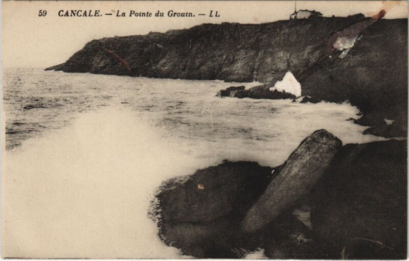 Carte postale ancienne Cancale Pointe du Grouin à Cancale
