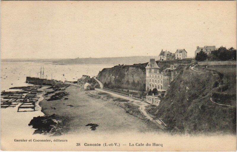 Carte postale ancienne Cancale La cale du Hock à Cancale