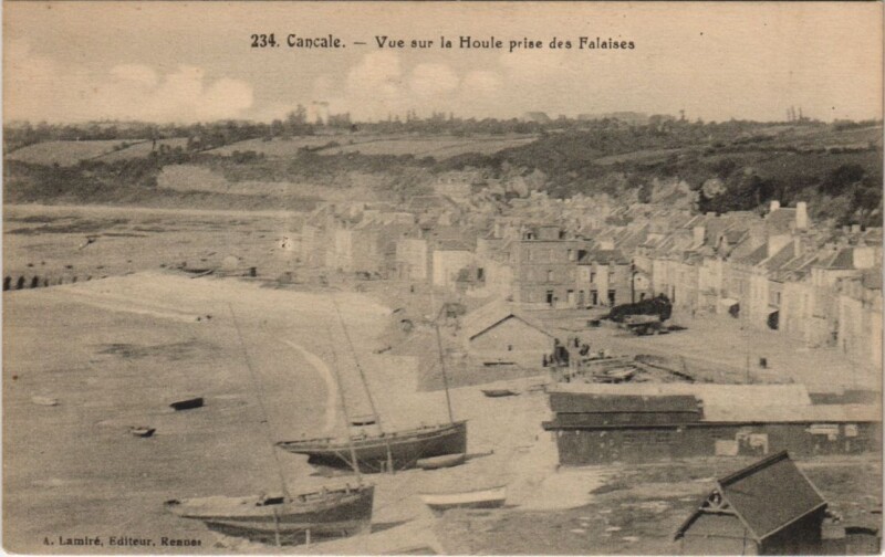 Carte postale ancienne Cancale vue sur la Houle à Cancale