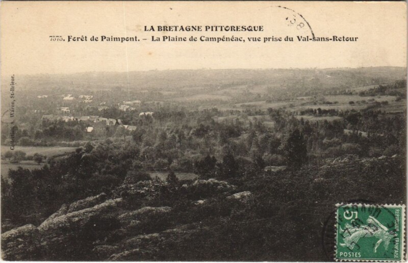 Carte postale ancienne Paimpont La Plaine de Campeneac à Paimpont