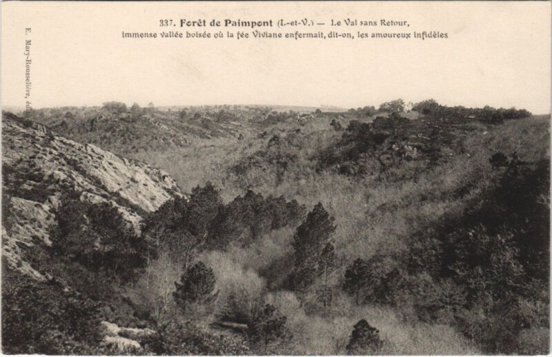 Carte postale ancienne Paimpont Le val sans Retour à Paimpont