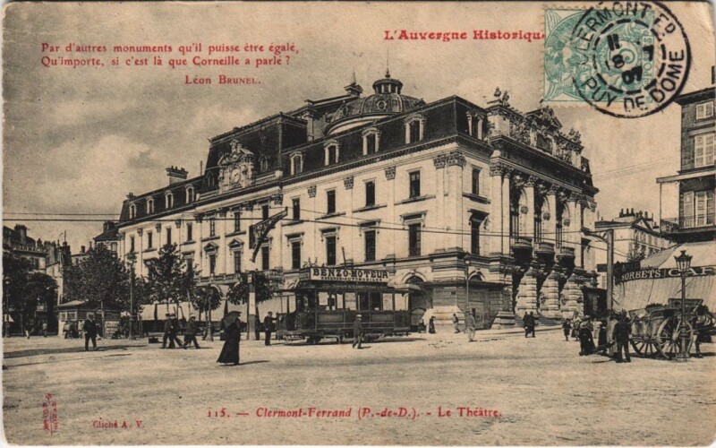 Carte postale ancienne Clermont Ferrand Le Theatre à Clermont-Ferrand