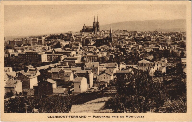Carte postale ancienne Clermont Ferrand panorama à Clermont-Ferrand