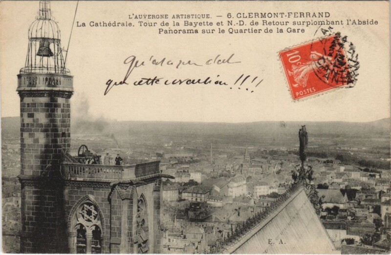 Carte postale ancienne Clermont Ferrand La Cathedrale à Clermont-Ferrand