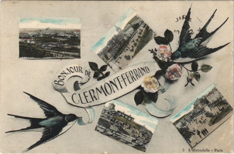 Carte postale ancienne Clermont Ferrand souvenir à Clermont-Ferrand