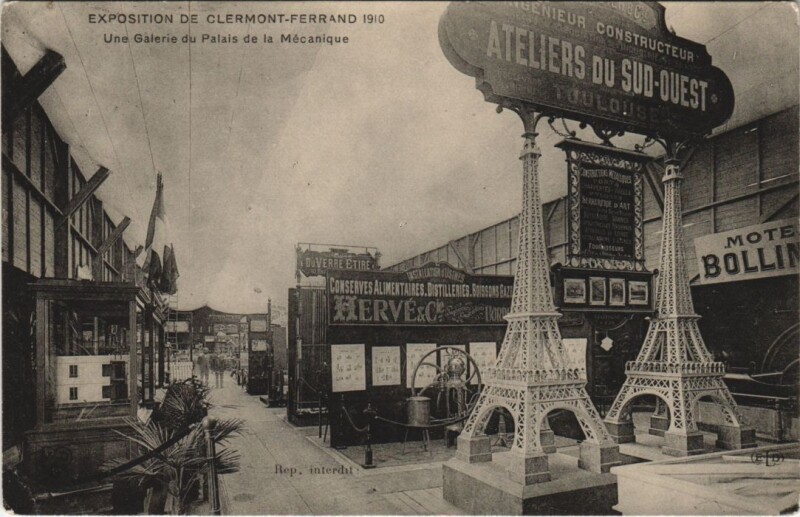 Carte postale ancienne Clermont Ferrand Une Galerie du Palais de la Mecanique à Clermont-Ferrand