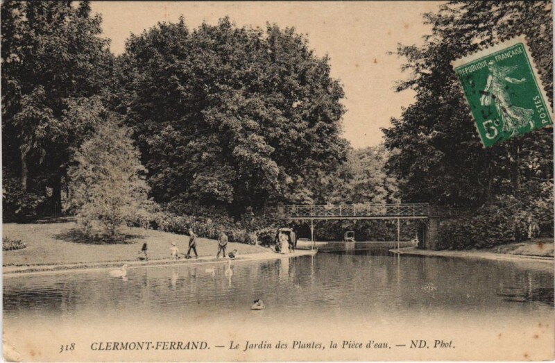 Carte postale ancienne Clermont Ferrand Jardin des Plantes à Clermont-Ferrand