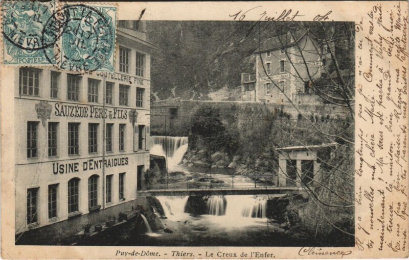 Carte postale ancienne Thiers LeCreux de l'Enfer à Thiers
