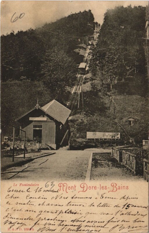Carte postale ancienne Le Mont Dore Le Funiculaire à Mont-Dore