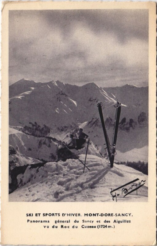 Carte postale ancienne Le Mont Dore panorama general du Sancy à Mont-Dore