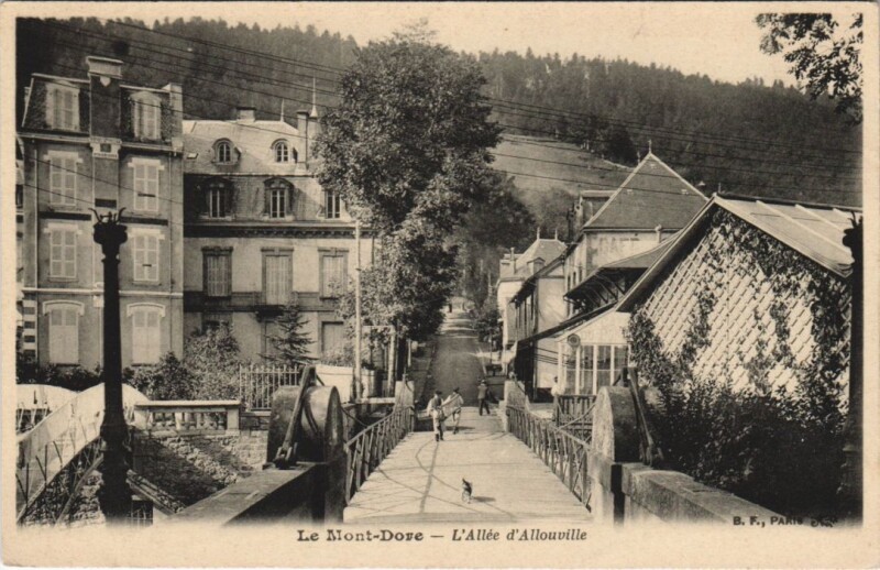 Carte postale ancienne Le Mont Dore Allee d'Allouville à Mont-Dore