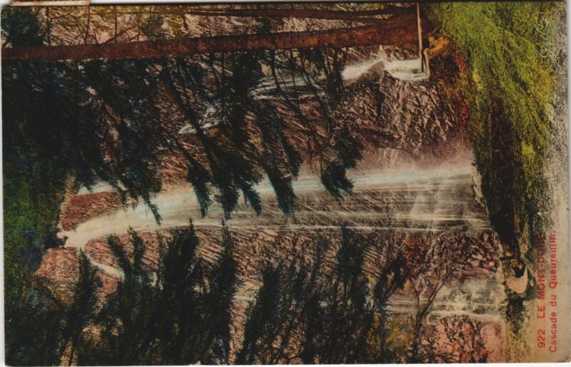 Carte postale ancienne Le Mont Dore cascade du Queureuilh à Mont-Dore