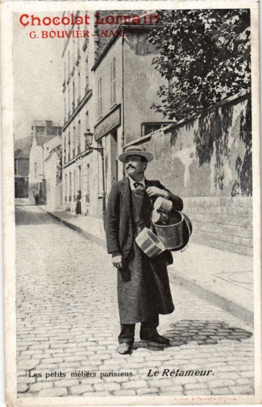 Carte postale ancienne Paris Petits Metiers Le Retameur