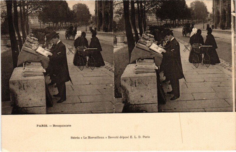 Carte postale ancienne Paris Petits Metiers Le Bouquiniste