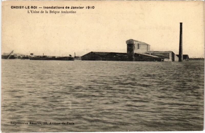 Carte postale ancienne Choisy le Roi L'Usine de la Brique Amiantine France à Choisy-le-Roi