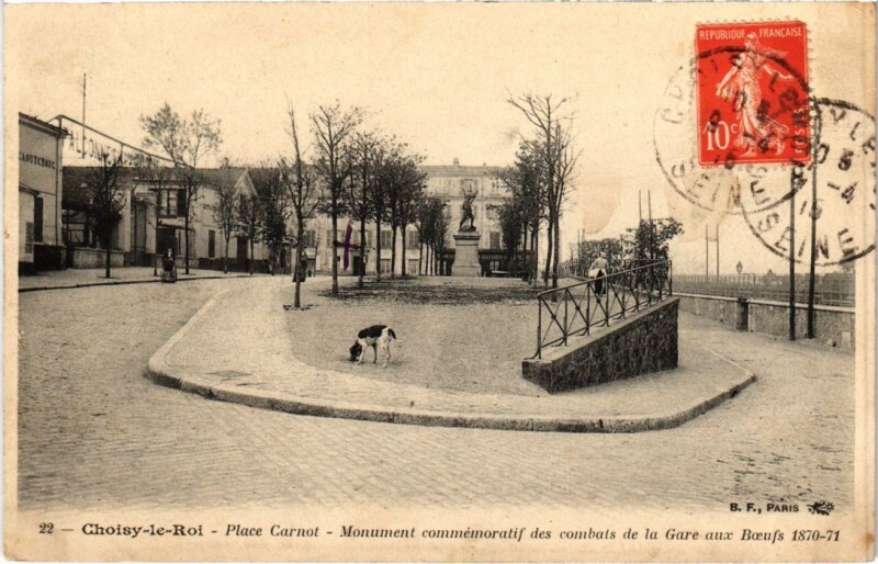 Carte postale ancienne Choisy le Roi Monument Commemoratif des Combats France à Choisy-le-Roi