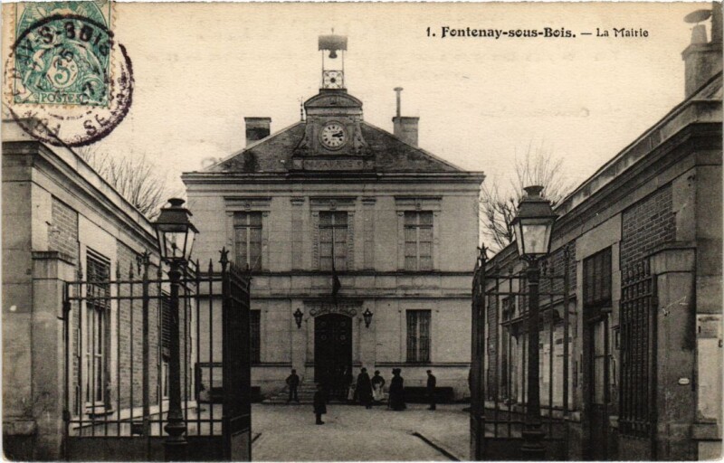 Carte postale ancienne Fontenay sous Bois La Mairie France à Fontenay-sous-Bois