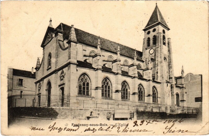 Carte postale ancienne Fontenay sous Bois L'Eglise France à Fontenay-sous-Bois