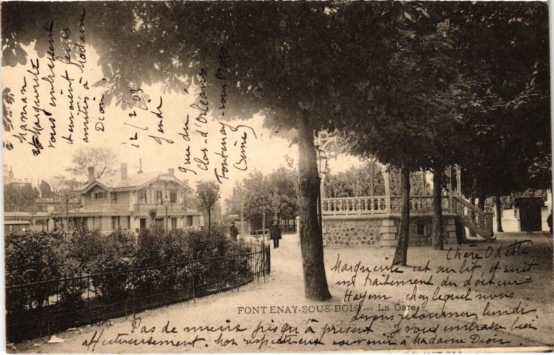 Carte postale ancienne Fontenay sous Bois La Gare France à Fontenay-sous-Bois