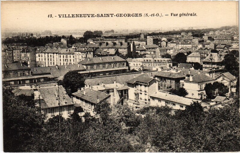 Carte postale ancienne Villeneuve St.Georges Vue Generale France