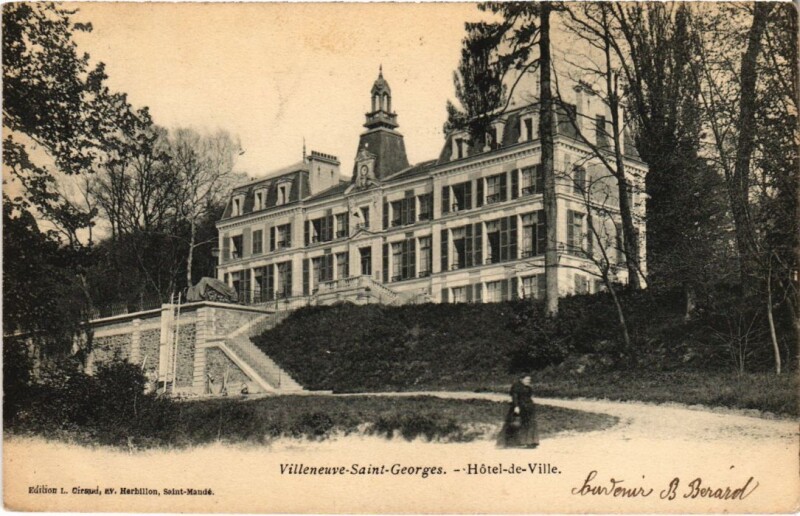 Carte postale ancienne Villeneuve St.Georges Hotel de Ville France