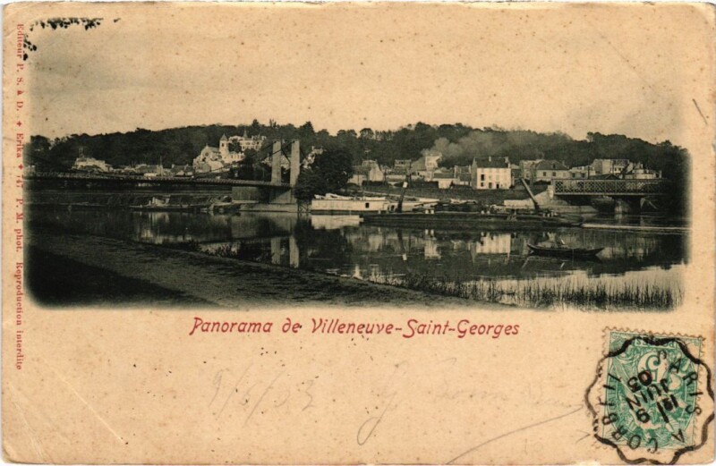 Carte postale ancienne Villeneuve St.Georges Panorama France