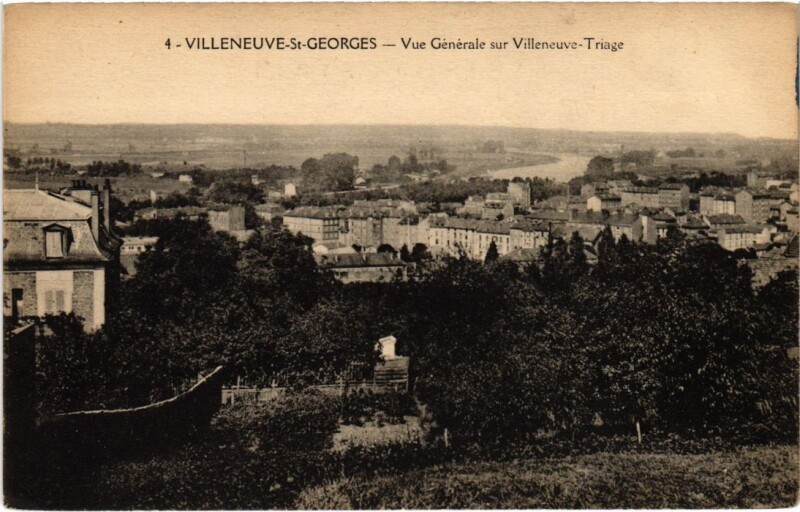 Carte postale ancienne Villeneuve St.Georges Vue Generale France