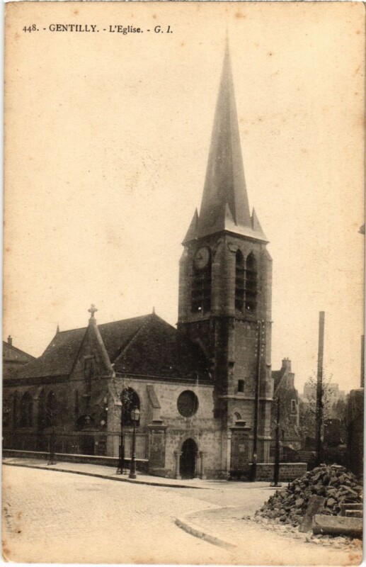Carte postale ancienne Gentilly L'Eglise France à Gentilly