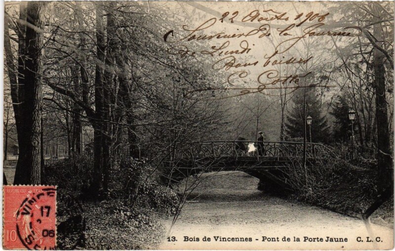 Carte postale ancienne Vincennes Pont de la Porte Jaune France à Vincennes