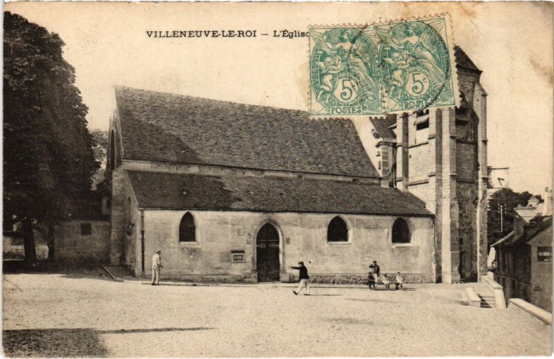 Carte postale ancienne Villeneuve le Roi L'Eglise France à Villeneuve-le-Roi