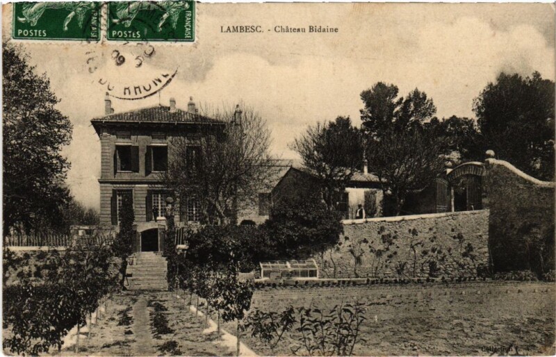 Carte postale ancienne Lambesc Chateau Bidaine à Lambesc