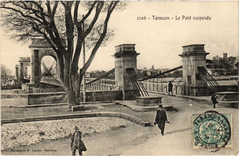 Carte postale ancienne Tarascon Le Pont Suspendu à Tarascon